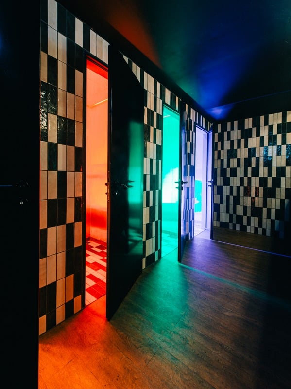 Checkered hallway